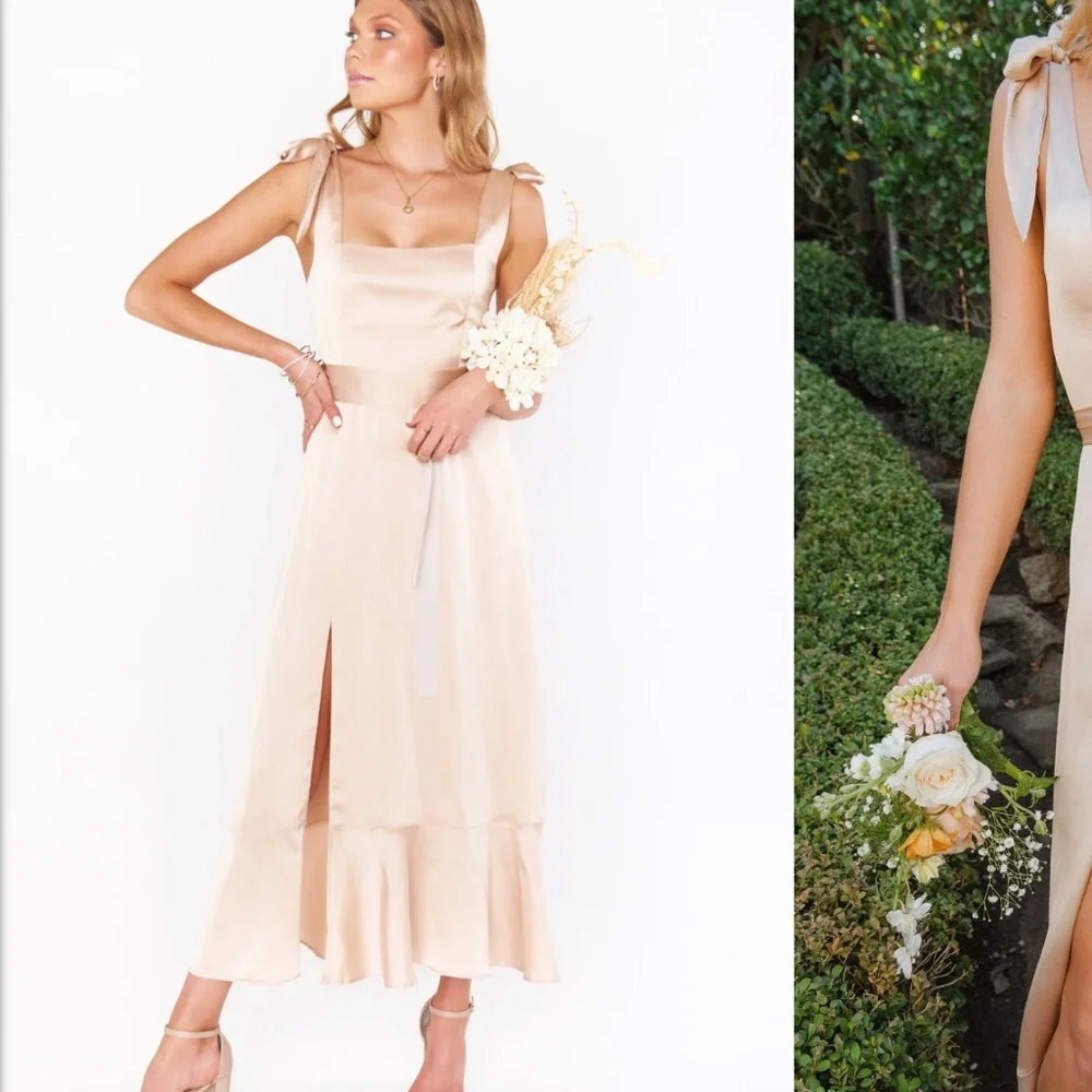 SHOW ME YOUR MUMU CHAMPAGNE BRIDESMAID DRESS - Picture 3 of 4